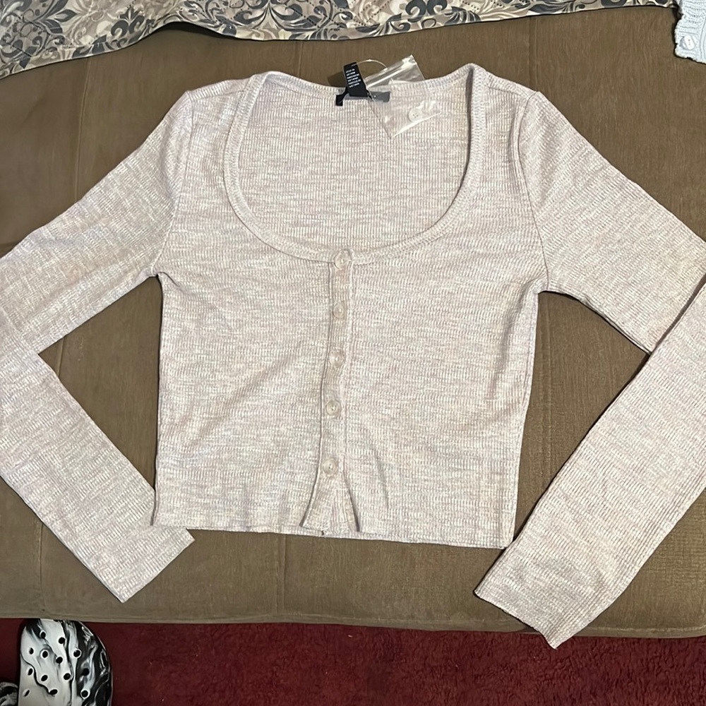 Forever 21 Knit Top Medium Long Sleeve